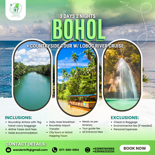 BOHOL + COUNTRYSIDE TOUR W/ LOBOC RIVER CRUISE