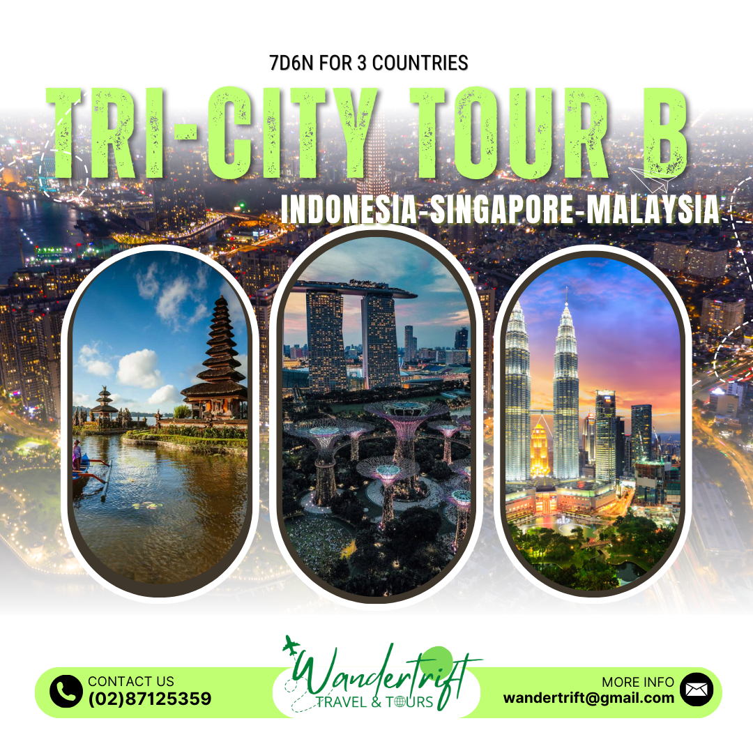 8D7N TRI - CITY TOUR (Indonesia 🇮🇩 Singapore 🇸🇬 Malaysia 🇲🇾 )